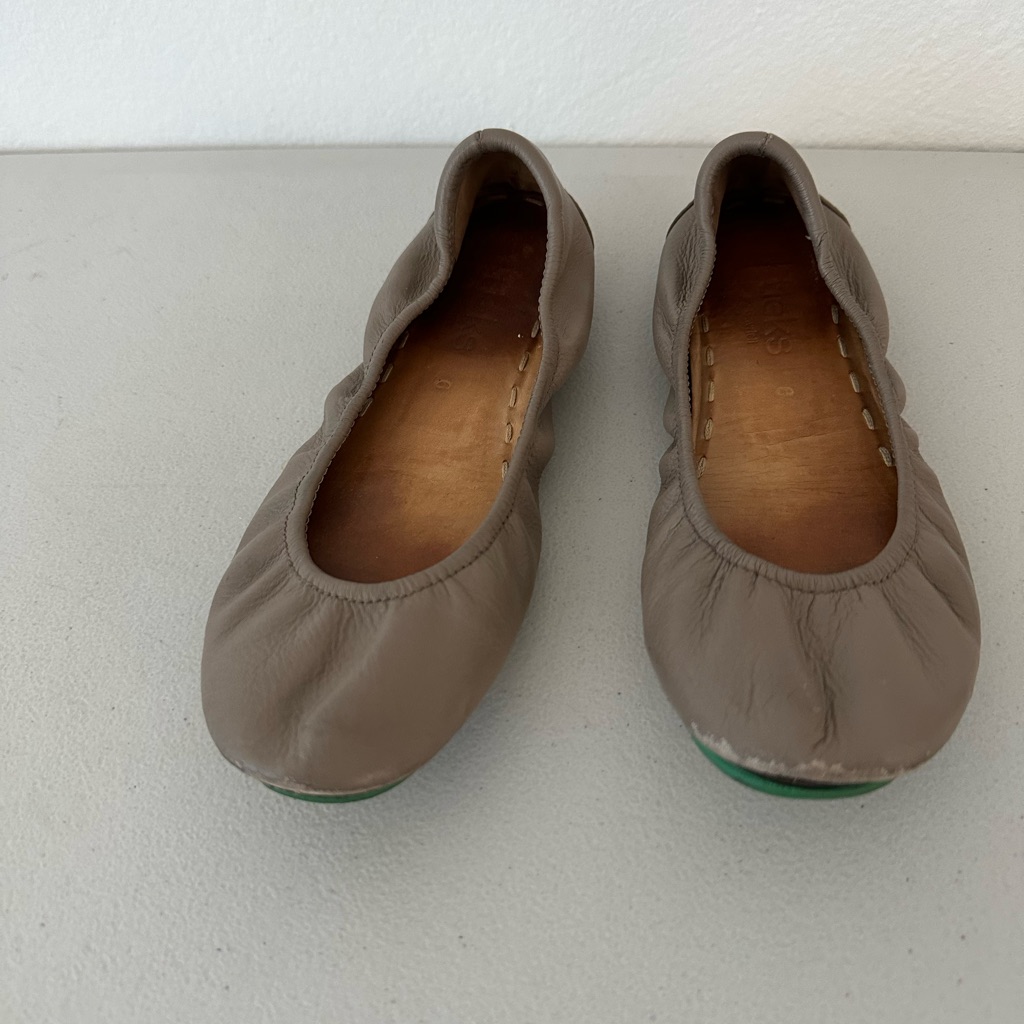 Tieks By Gavrieli Women Comfortable Ballet Flats Gray Leather